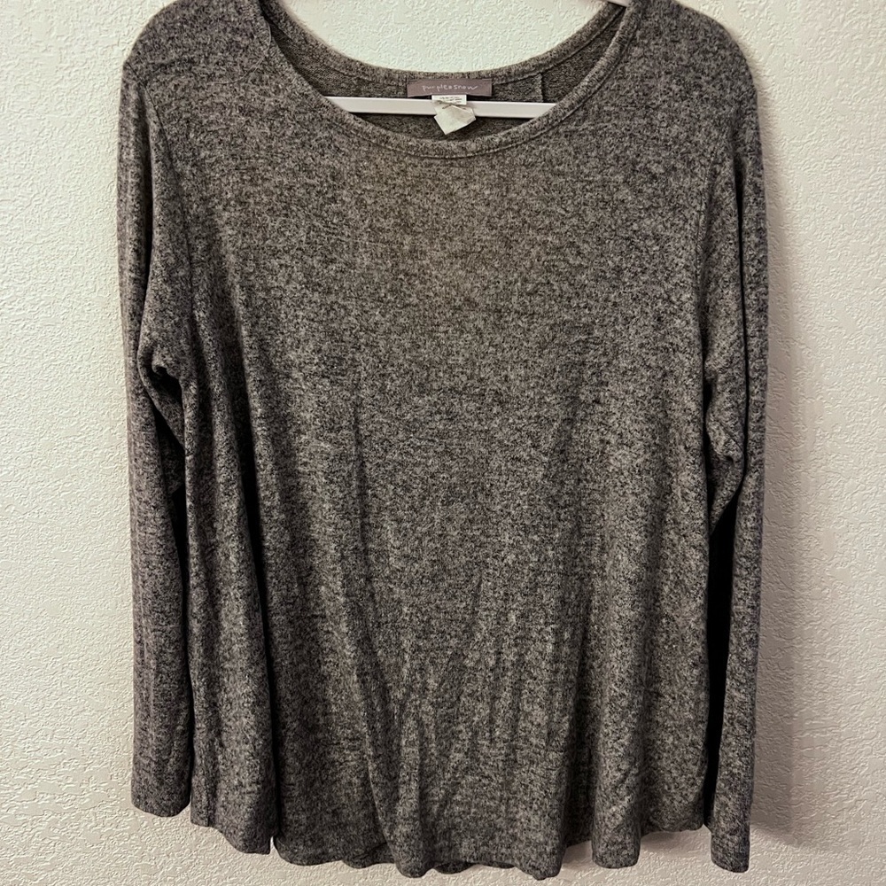 Purple Snow grey blouse sweater womens size XL